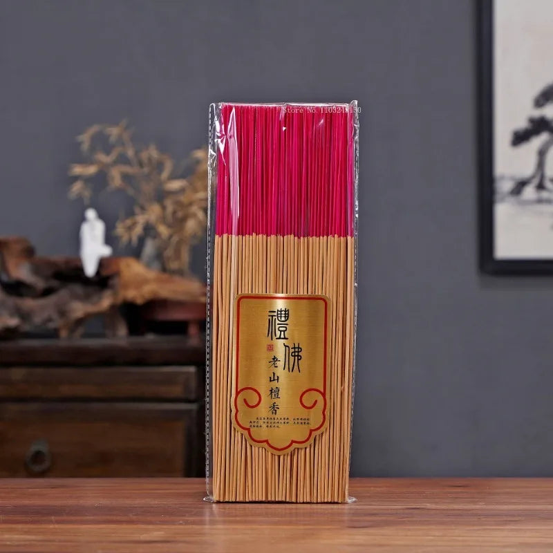 250/500g Smokeless Sandalwood 32.5cm Natural Stick Temple Ritual Buddha Aromatherapy Soothing Essence Purifying Air Fragrance