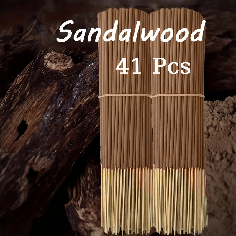 16/41/77/107/167Pcs, Sandalwood Incense Sticks, 22.0cm , Suitable for Yoga and Meditation, Purifies the Mind, Eliminates Negative Energy, Ideal for Hotels and Parties, Travel-Friendly, Meditation Aid |   Sandalwood Scent