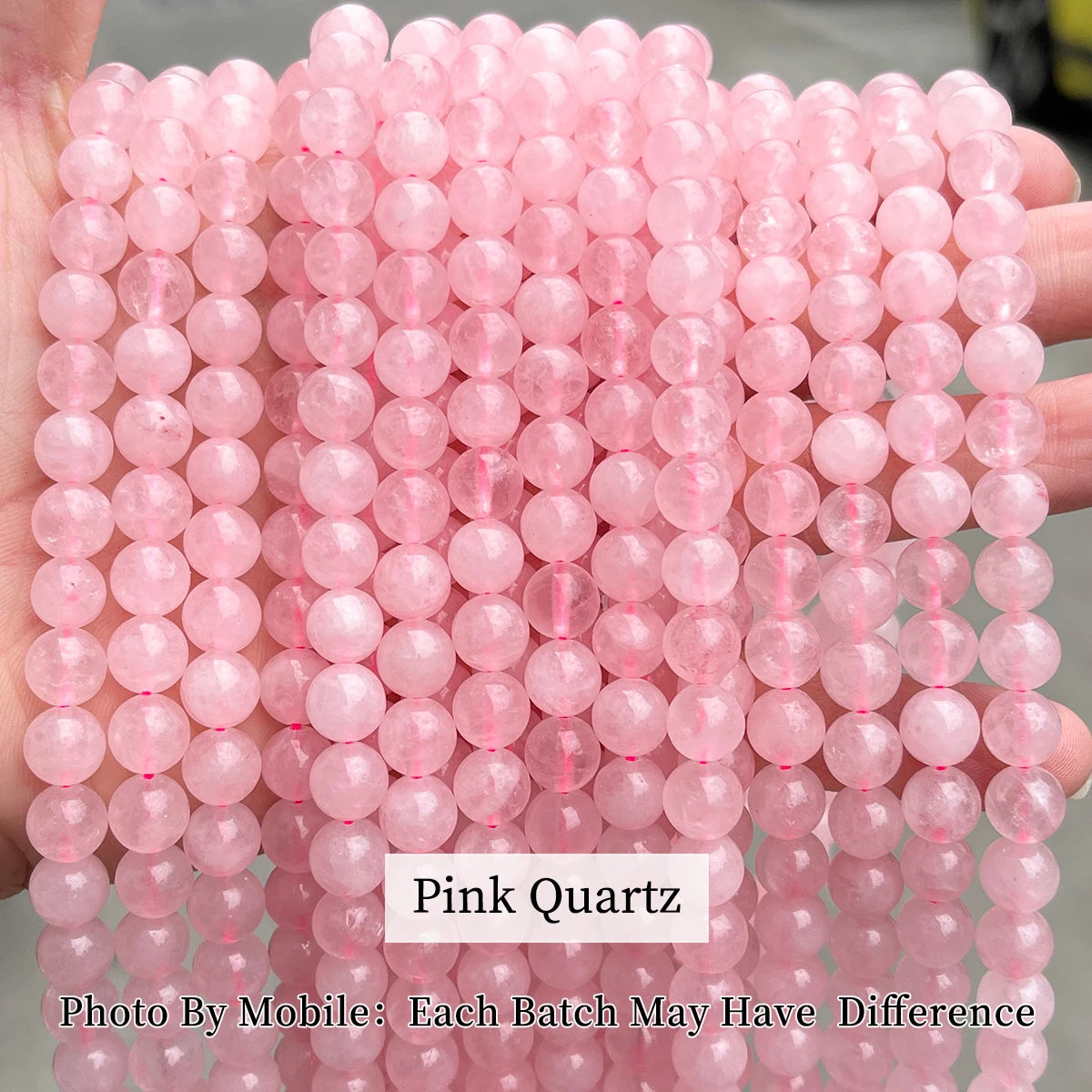 Wholesale Natural Stone Rose Quartz Bead Round Loose Spacer Bead 4 6 8 10mm for Jewelry Making DIY Bracelet Necklace Accessory