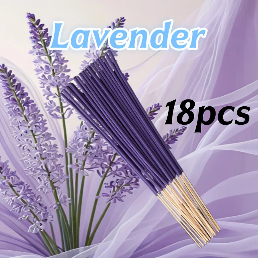 Lavender Premium Aromatherapy Incense Sticks, 8.66-Inch Long Bamboo Sticks, Burn Time of 30~40 Minutes, Light and Fresh Scent, Removes Odors, Long-Lasting Fragrance, Suitable for Home, Kitchen, and Restaurant Decoration
