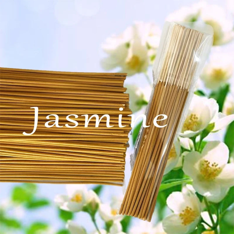 Natural Jasmine Incense Sticks Long-lasting Fragrance Suitable for Home Office Yoga Meditation Air Purification Aromatherapy