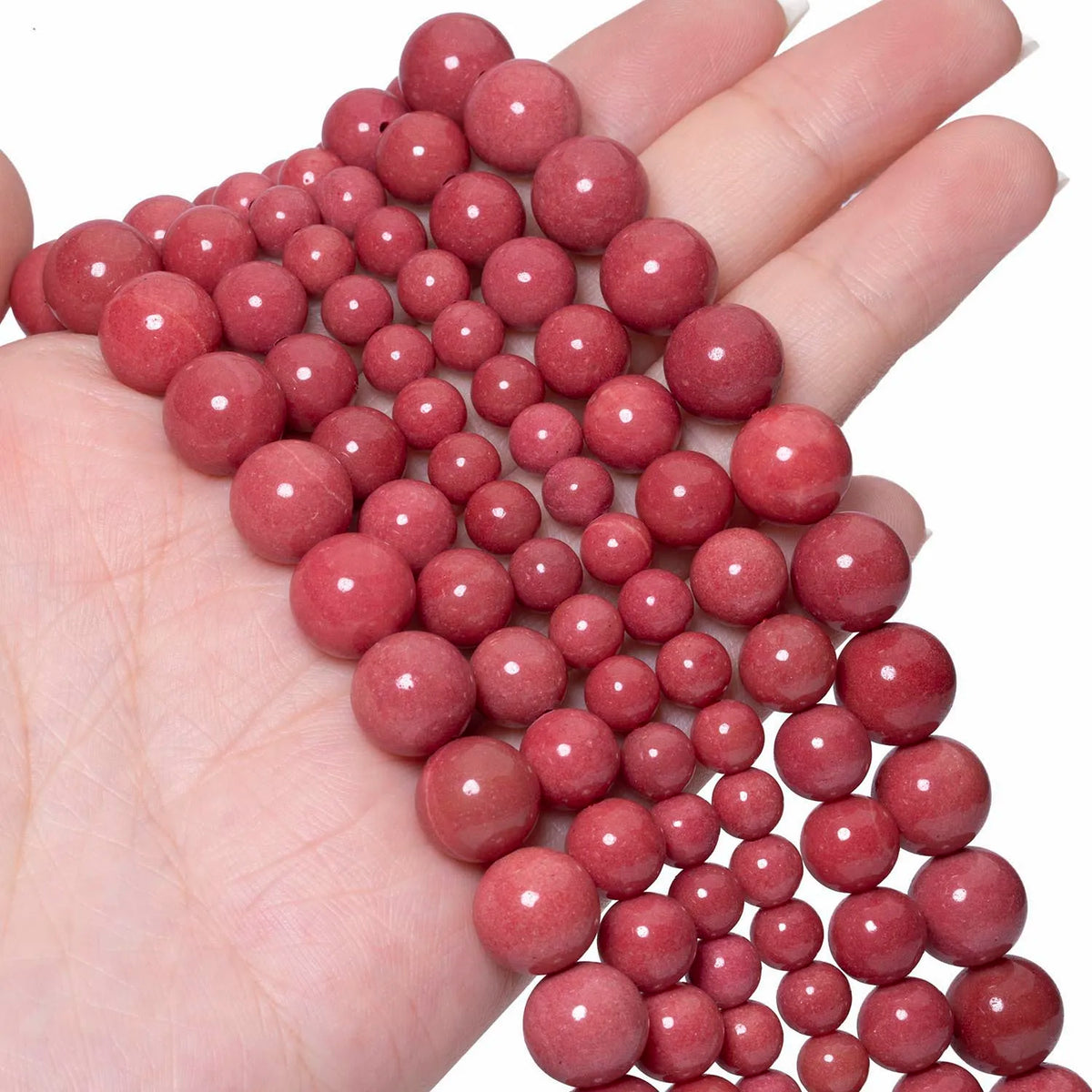 6/8/10mm Mocha Stone Beads Round DIY Jewelry Making