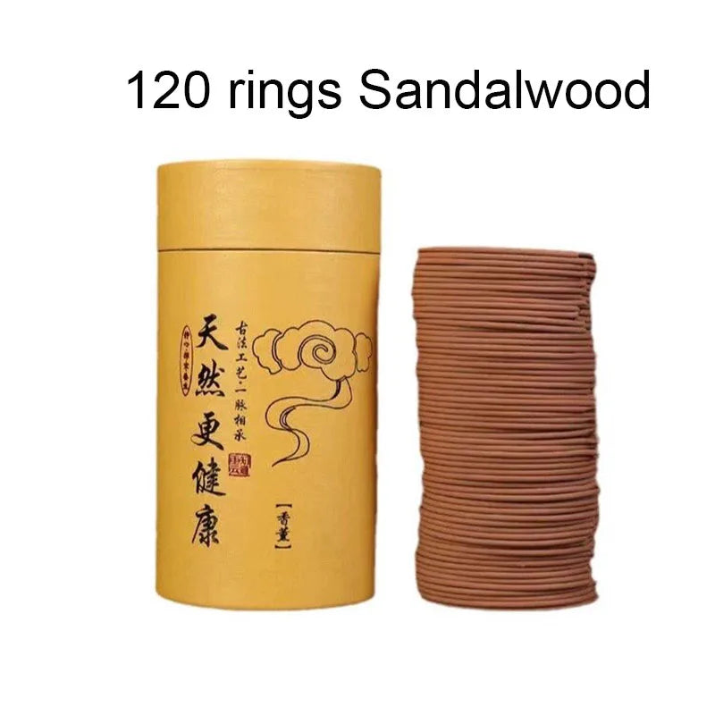 48/50/120 Pcs/Box Natural Incense Coils 3-4 Hours Sandalwood Lavender Mild Fragrance Coil Incenses Scents for Home