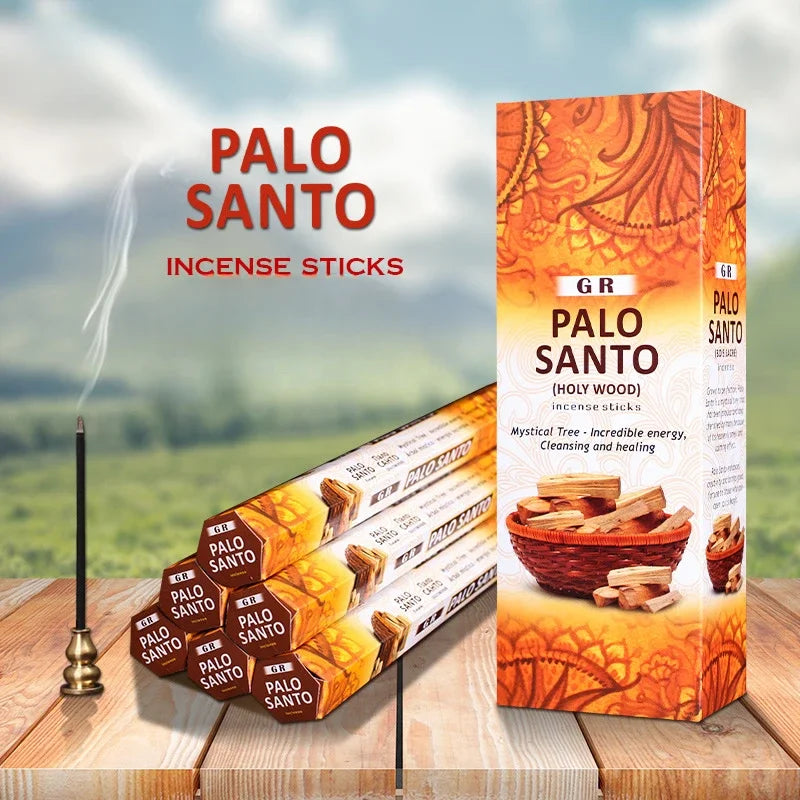 120 Sticks/Lot Natural Sandalwood OUDH Palo Santo Indian Incense Sticks Purifying Air Deodorization Aromatherapy Scents for Home