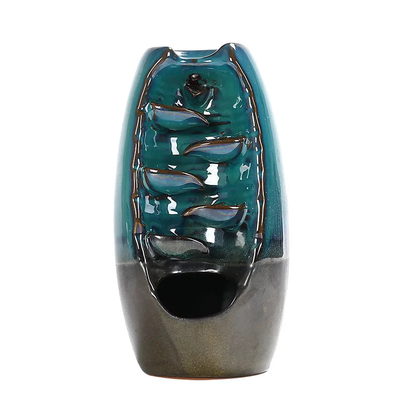 Lotus Lotus Lotus waterfall back incense Furnace handicaft mass Furnace Furnace Yoga ornaments House candles stove incense seat psychotherapy incense table leg suitable for gifts