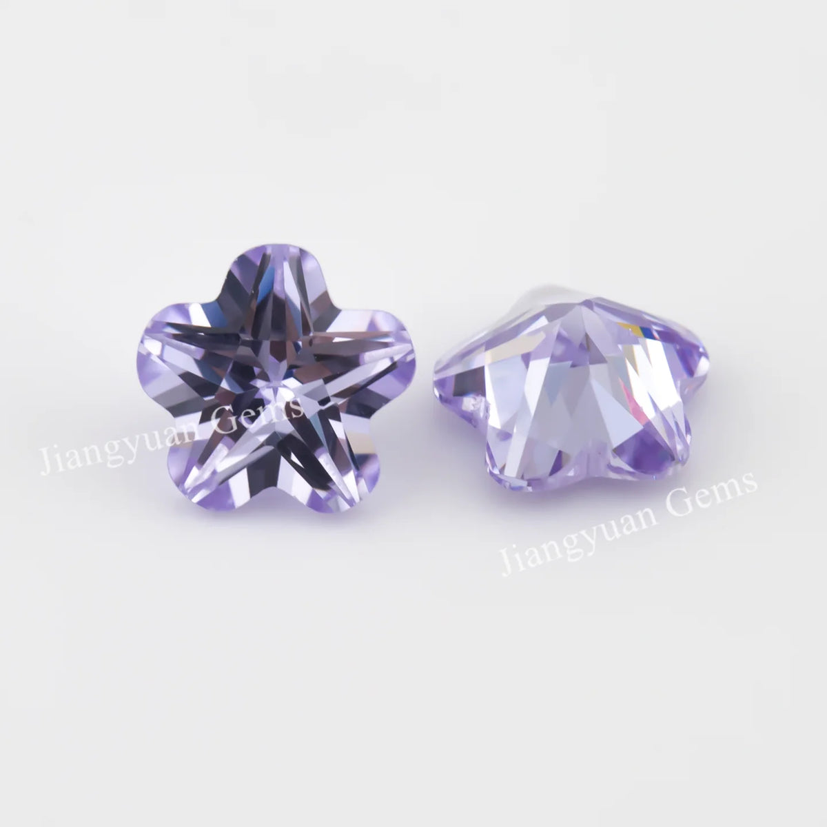 Size 3x3mm~10x10mm 5A Zircon Flower Shape Various Color Cubic Zirconia Stone Loose CZ Synthetic Gemstone for Jewelry Making