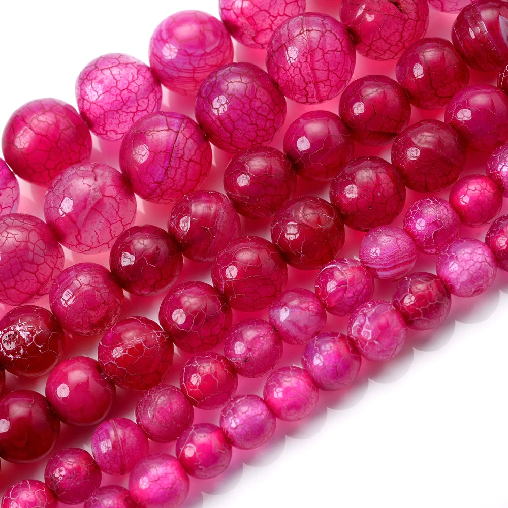 Natural Stone Beads Pink Red Series Coral Turquoises Garnet Jades Sun Stone Loose Beads for Jewelry Making DIY Bracelet 4-12mm