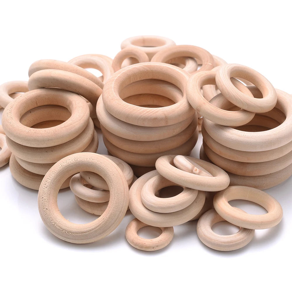 4-50mm 1-1000pcs Natural Wooden Beads Round Spacer Wooden Lead-Free Balls Charms Diy For Jewelry Making Handmade Accessories