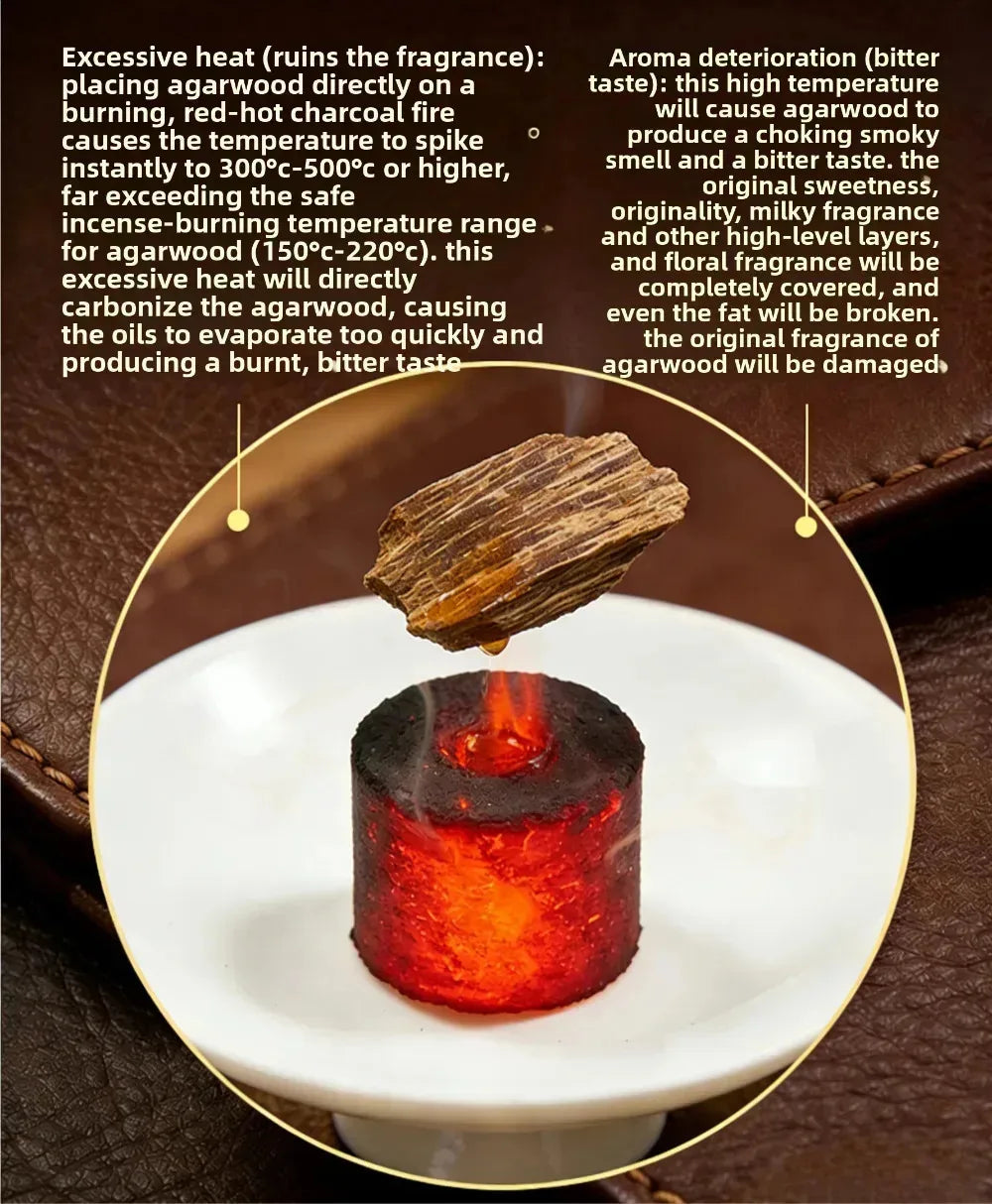 Pure Rich Oud Scent  Perfect Charcoal Heating Long-Lasting Fragrance Ideal Majlis Prayer & Gatherings 100% Cultivated Agarwood5g