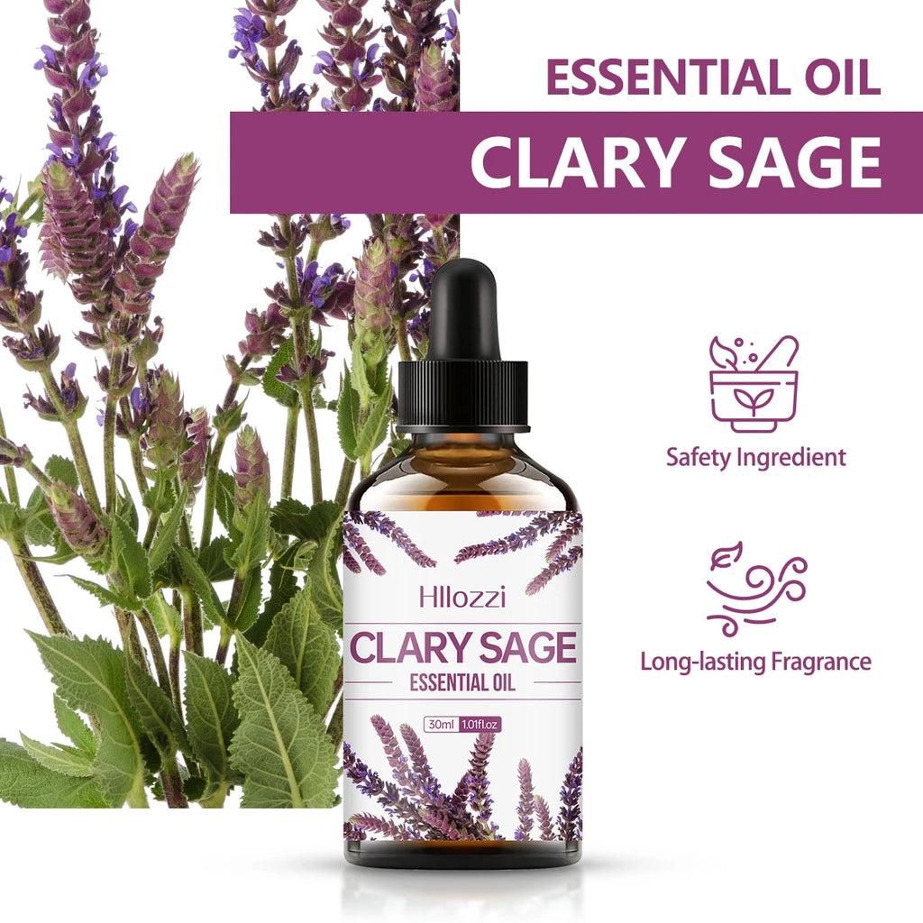 30ml clary sage essential oil pure essential oil skin care hair care can make hair smoother aromatherapy aromatherapy essential