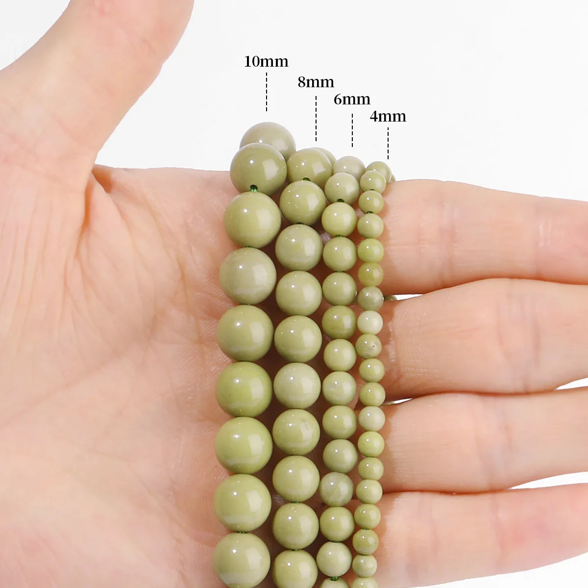 4 6 8 10mm Natural Stone Avocado Alxa Stone Beads Round Loose Spacer Bead For Jewelry Making Diy Necklace Bracelet Accessory