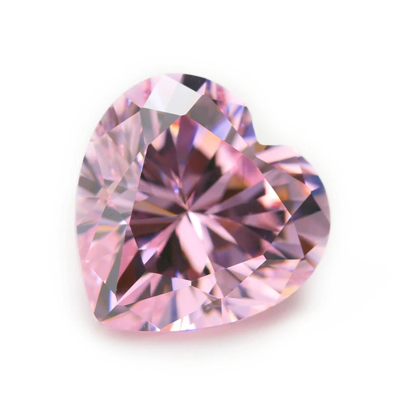 Size 3x3mm~10x10mm Heart Shape Loose Cubic Zirconia Stone 5A Zircon CZ Synthetic Gemstone For Jewelry