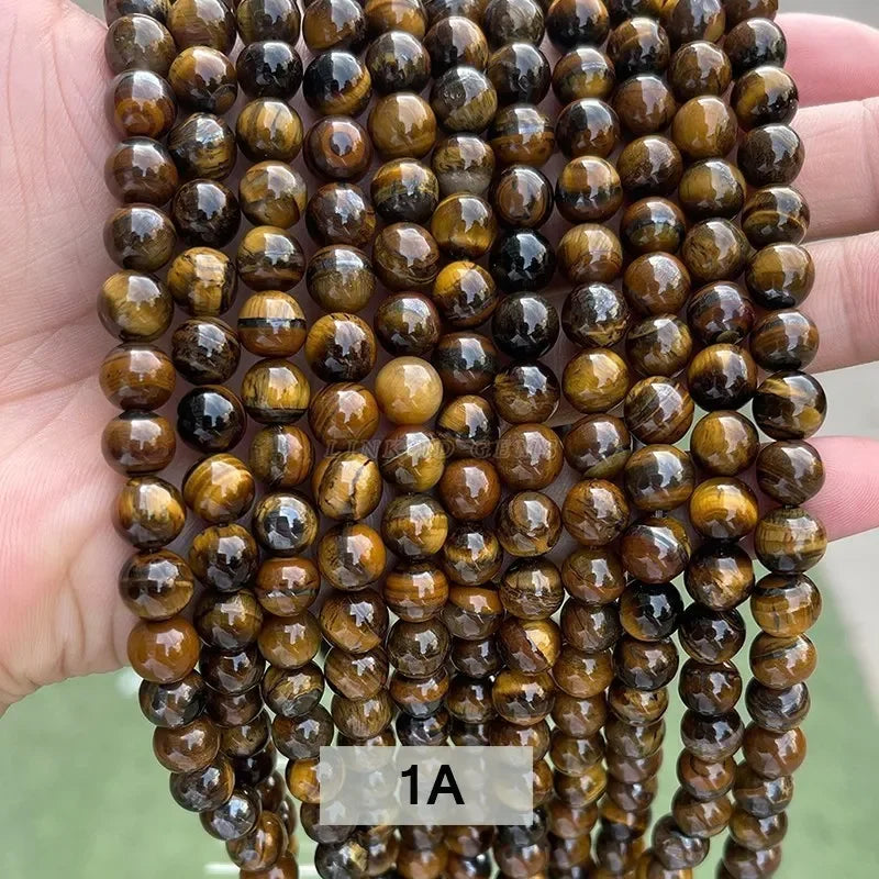 5A Natural Black Agate Onyx Stone Beads Round Loose Spacer 4 6 8 10 12mm For Jewelry Making DIY Bracelets Accessory 15'' Strand