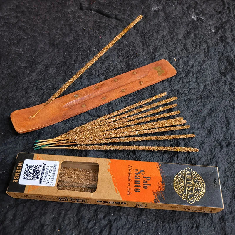 1x Natural Rubbing by hand Indian Incense Sticks White Sage Palo Santo High-end Sandalwood Joss Stick Incenses