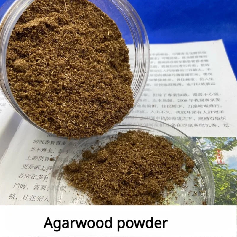 10/100g Natural Qinan Agarwood Powder Log High Oil Sticky Hand Sugar Knot Gold Wire Knot Purify The Air Manufacture Aromatherapy