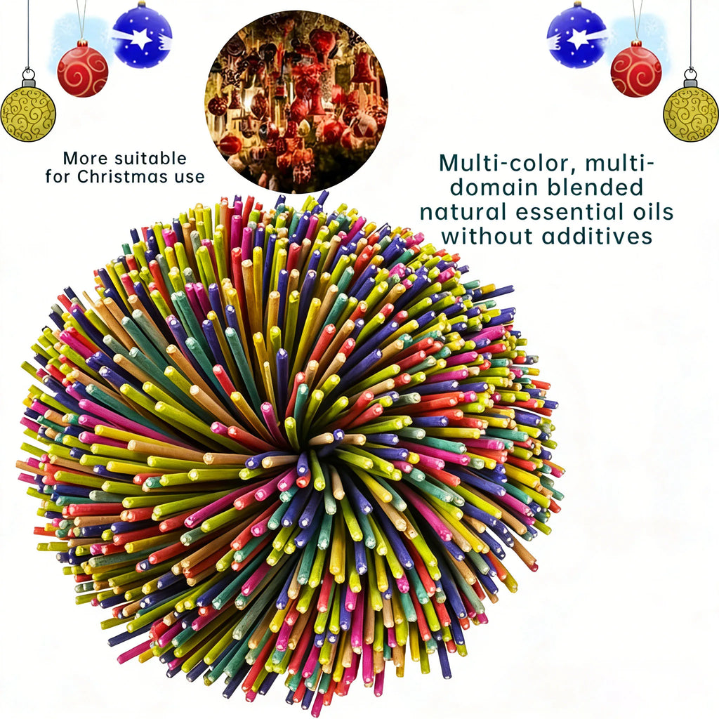Wholesale Multi-Colored and Multi-Scented Incense Sticks - White Sage~Lavender~Rose~Lemongrass and Jasmine Various Scents |   Long-Lasting Home Air Purification Fragrance |   Christmas Gifts, Wholesale Options: 45/90/180/360 Pieces