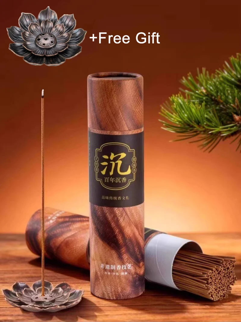 400pcs/tube Natural Agarwood Incense Sticks, Home Aromatherapy Suitable for Meditation Yoga, Purifying Ideal Emotional Boosting