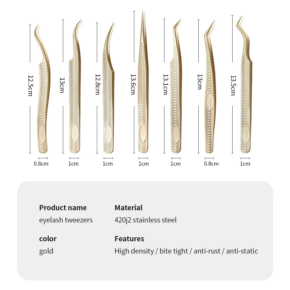 GLAMLASH Eyelash Tweezers 420 Stainless Steel
