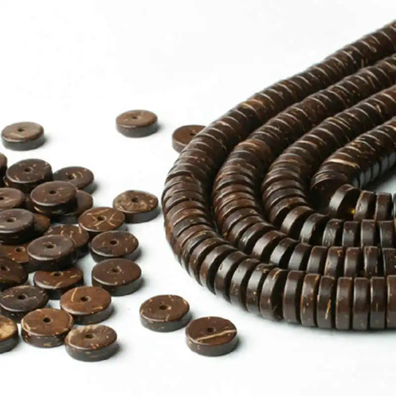 Natural Coconut Shell Beads 4mm-12mm Spacers