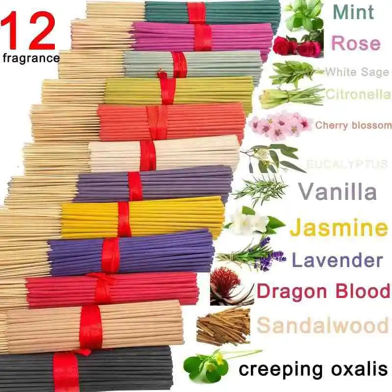 Scented stick fragrance, featuring four seasonal scents: rose, lavender, sandalwood, jasmine, etc. Each pack contains 20 sticks,