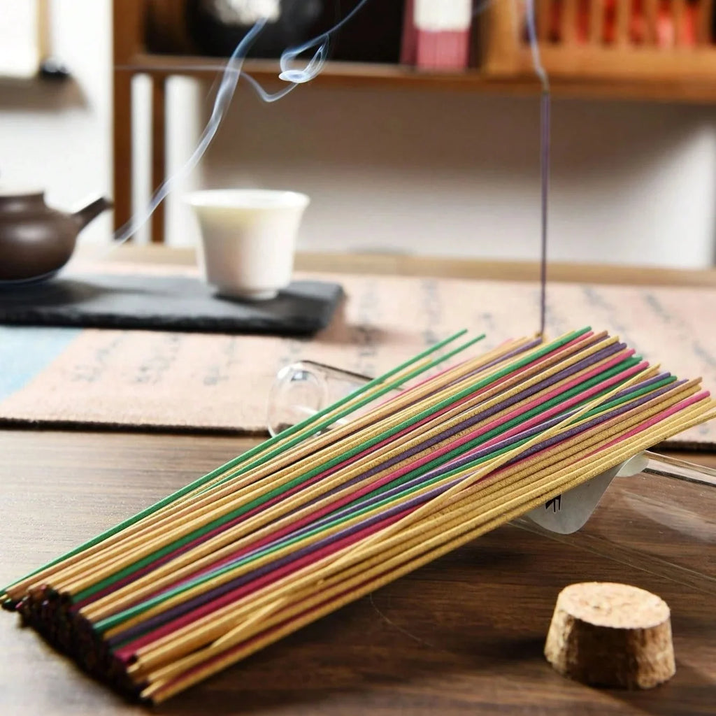 50Pcs/box Natural Incense Sticks Jasmine Lavender Scented Handmade Aromatherapy Sticks Yoga Meditation Air Purification Incenses