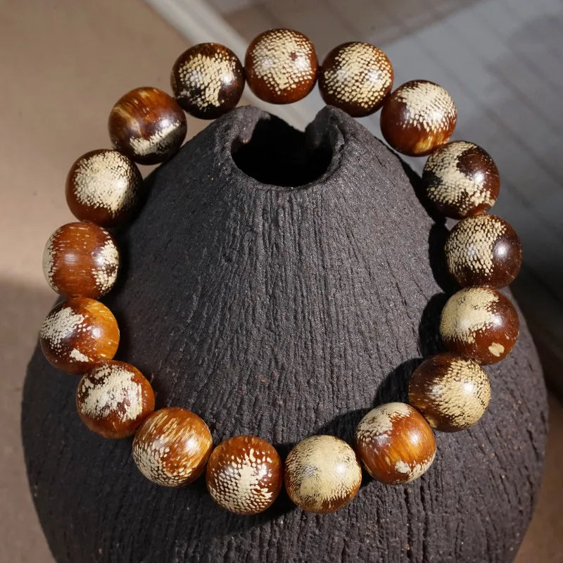 Vietnam Nha Trang Agarwood, Jadeite & Amber Buddhist Prayer Bead Bracelets - Unisex Jewelry Gifts