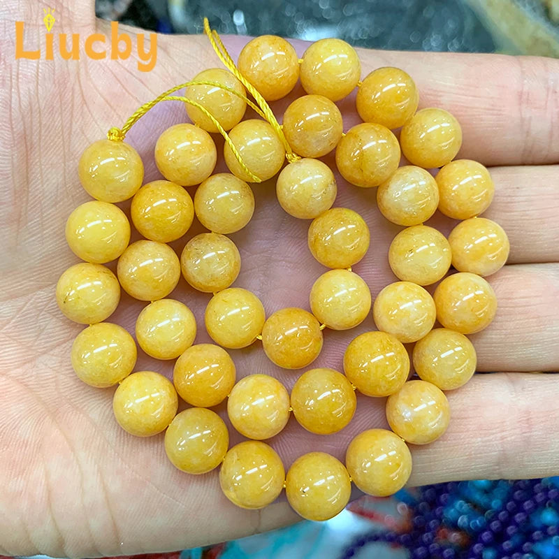 Natural Yellow Chalcedony Beads 15 Strand 4-12mm DIY Jewelry