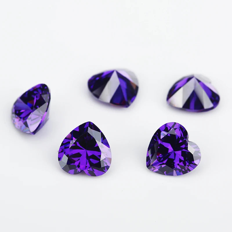Size 3x3mm-12x12mm AAAAA Heart Cut Multi Various Color Cubic Zirconia Stone Loose CZ Synthetic Gems Beads For Jewelry