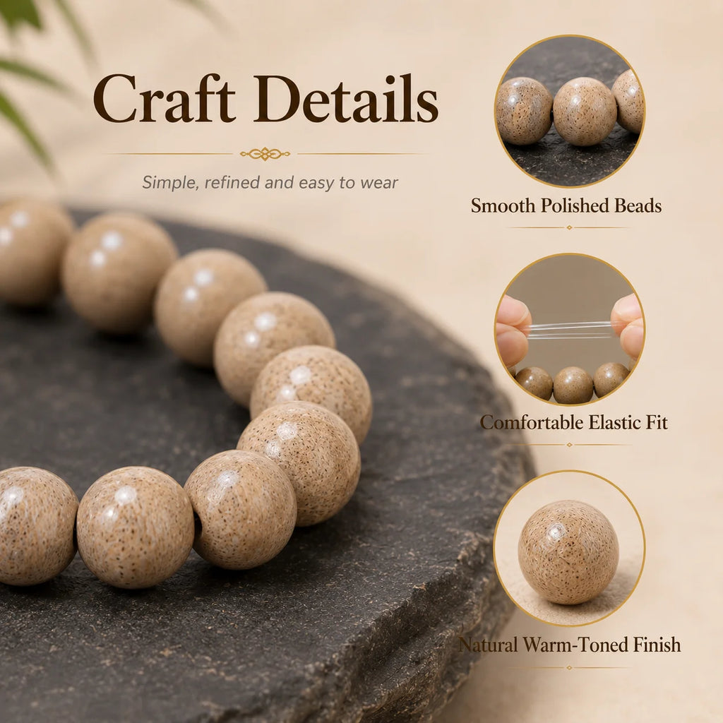 Natural Aromatic Bead Bracelet Handmade Herbal Incense Beads Agarwood Sandalwood Zen Meditation Jewelry Gift