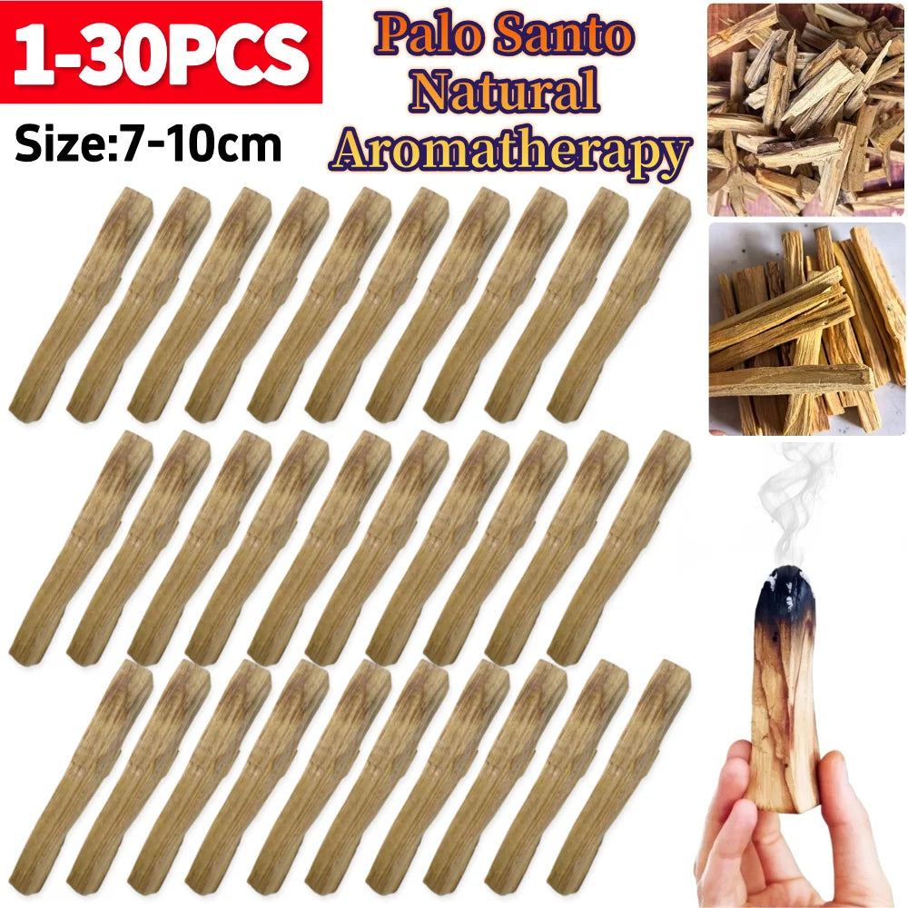 1-30pcs Palo Santo Sticks Natural Incense Sticks Purifying Healing  Wooden Aroma Diffuser Stick Natural Crude Wood Strips