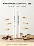 Hot Agarwood Incense Set, Hainan No1 & Nha Trang No.1, Natural Handmade Sticks for Meditation, Home Aromatherapy & Stress Relief