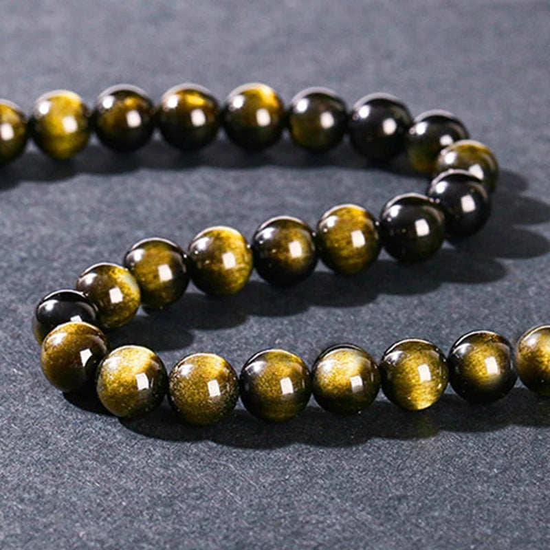 Natural Stone Beads Golden Obsidian Agates Jaspers Amazonite Jade Beads For Jewelry Making DIY Bracelet Necklace 4 6 8 10 12mm