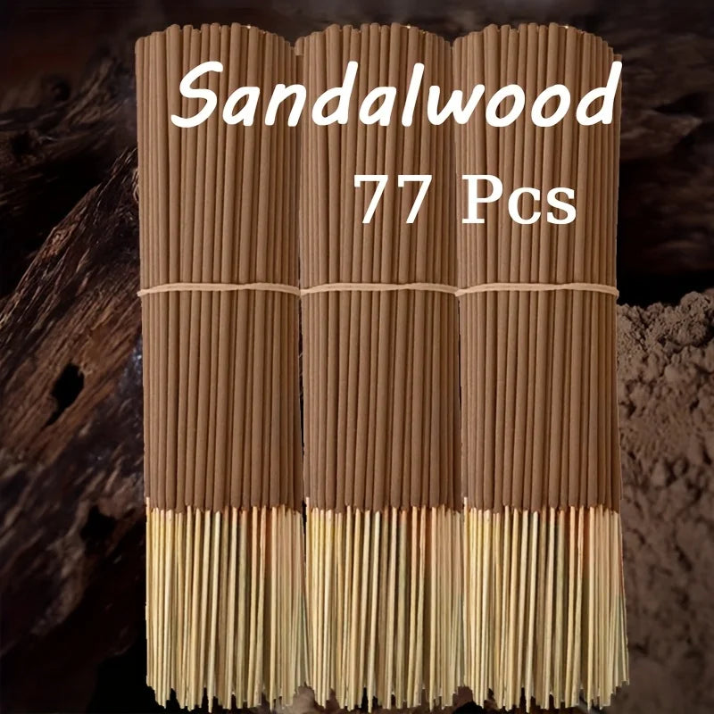 16/41/77/107/167Pcs, Sandalwood Incense Sticks, 22.0cm , Suitable for Yoga and Meditation, Purifies the Mind, Eliminates Negative Energy, Ideal for Hotels and Parties, Travel-Friendly, Meditation Aid |   Sandalwood Scent