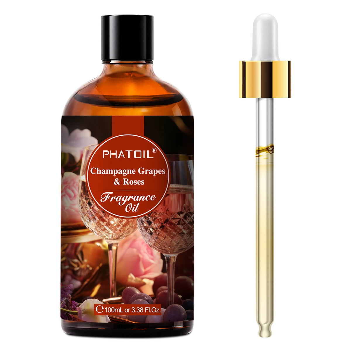 PHATOIL 100ml Fragrance Oil with Dropper White Musk Orange Blossom Bubble Gum Baby Powder Coffee Essential Oil For  Aromatherapy