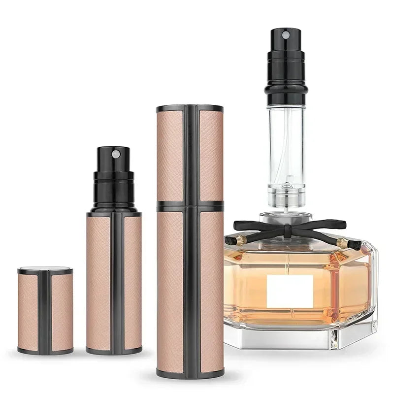 5ML Portable Compact Leather Perfume Bottle Multipurpose Sprayer Refillable Empty Perfume Atomizer for Travel Spray Bottle 1PC
