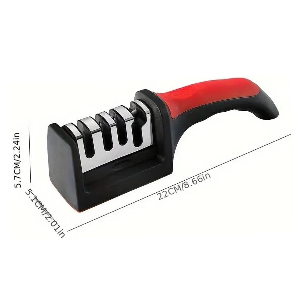3/4 Segment Knife Sharpener Kitchen Multifunctional Manual Sharpening Stone with Non Slip Base Kitchen Utensils Grinding Tools