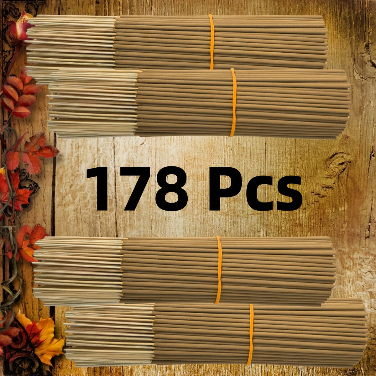 High-Quality Sandalwood, 25/52/102/178 Sticks of High-Quality Natural Sandalwood Incense, Suitable for Home Air Purification, Meditation, Long-Lasting Fragrance, Spiritual Purification, Yoga, Office, Tea Room, Camping, and Travel, Perfect for Halloween