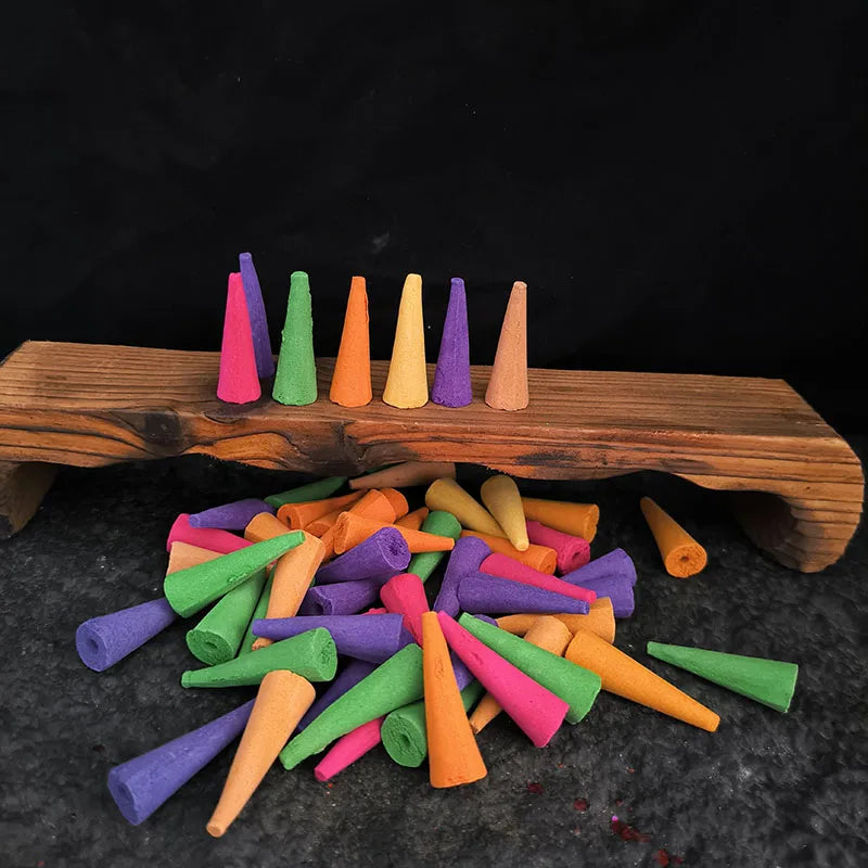 50 Pieces/lot Natural Backflow Incense Cones 25 minutes Extra Size Sandalwood Lavender Tower Incense Cones