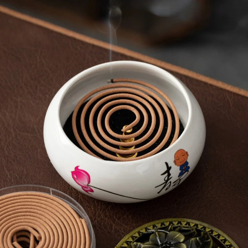 20pcs Natural Coil Incense Sandalwood Rose Lavender Aromatherapy for Meditation Yoga, Indoor Deodorization Home Scent Fragrance