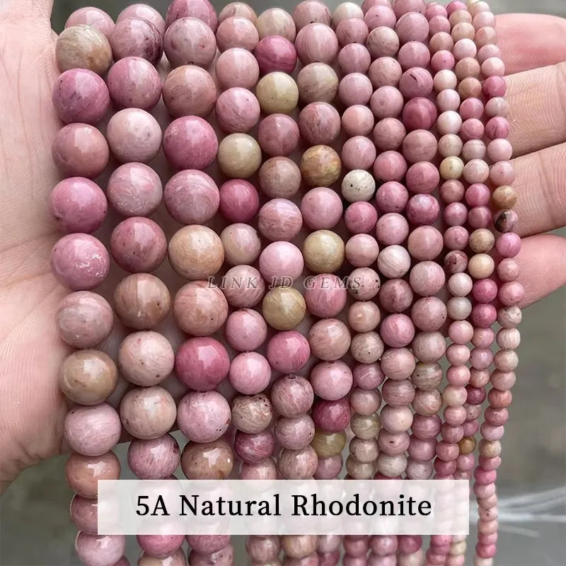 Natural Stone Beads 4 6 8 10mm Tourmaline Jade Jaspers Round Loose Spacer For Jewelry Making DIY Bracelet Necklace Accessories