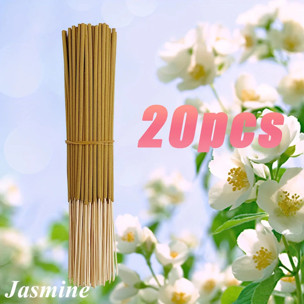20/50/100 Pieces, Yellow Jasmine Incense Sticks, Length 8.66inch , Suitable for Yoga, Meditation, Home, Living Room, Study, Popular Portable Incense.