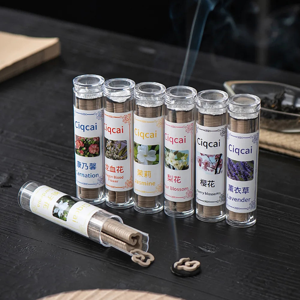Special Shape 42pcs/tube Incense, Natural Jasmine Lavender Sandalwood Mini Incense for Yoga Meditation, Reed Diffuser Fragrance