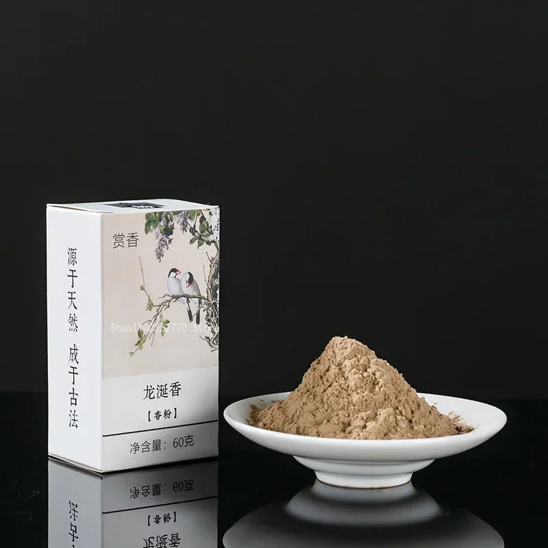 60g Natural Incense Powder Sandalwood Agarwood Powder Household Indoor Tea Room Sealed Extended Aromatherapy To Purify The Air