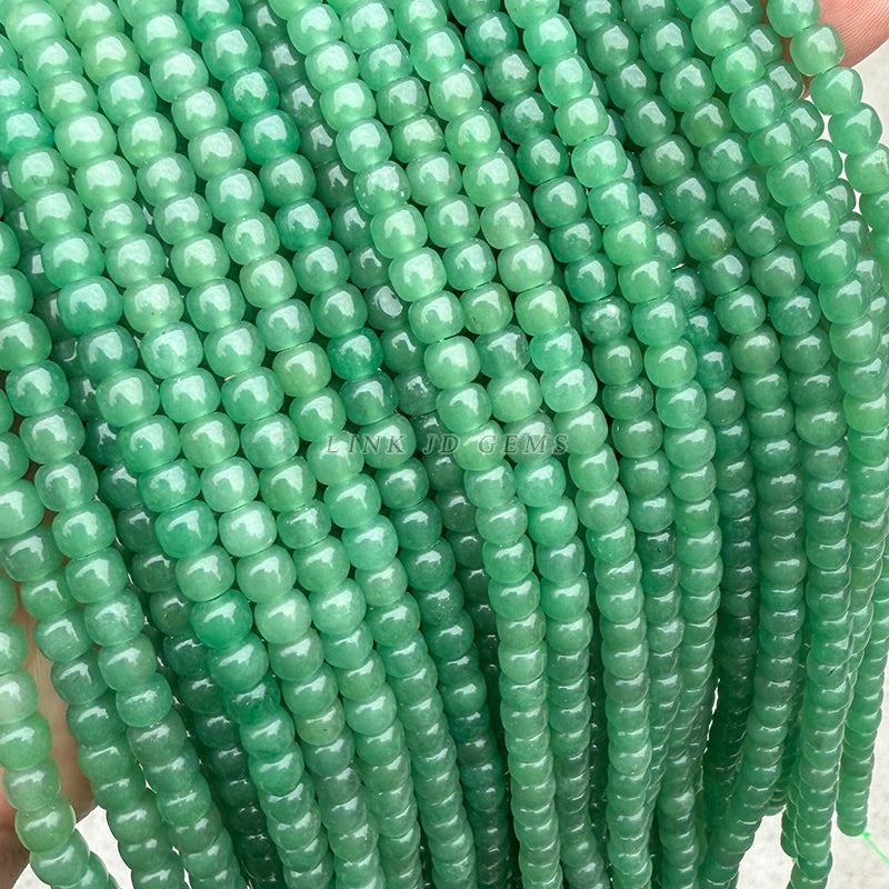 Natural Stone Green Aventurine Barrel Shape Beads Loose Spacer Bead for Jewelry Making Diy Necklace Bracelet Accessory 15 Inch