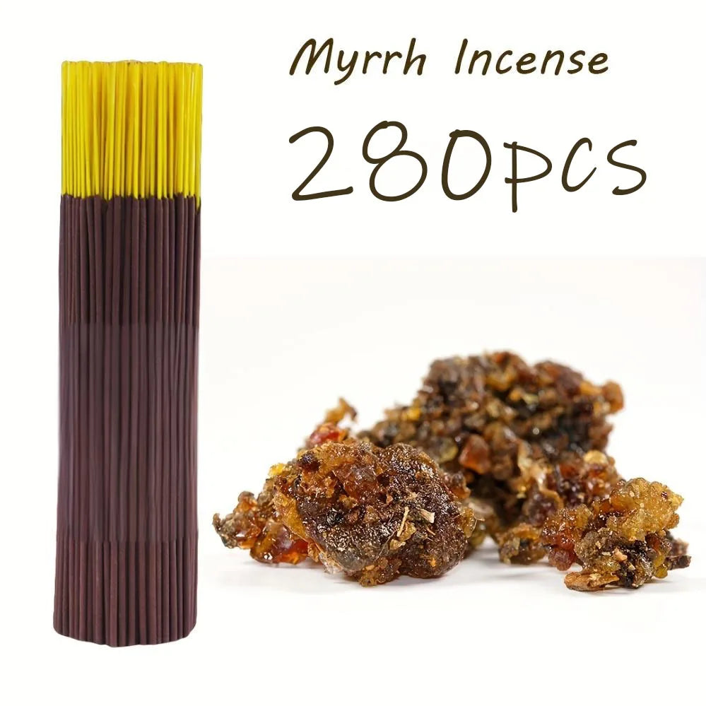 0/120/280 Pieces, Natural Myrrh Incense, Suitable for Air Purification, Yoga, Meditation, Work, Fitness, Home, Outdoor Purification and Relaxation.