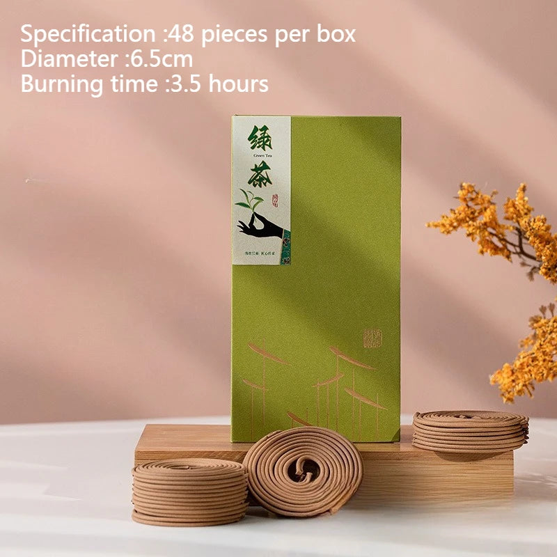 Natural Coil Incense Sandalwood and Agarwood Floral Fragrance Home Indoor Purify The Air Remove Odors Calm The Mind Aid Sleep