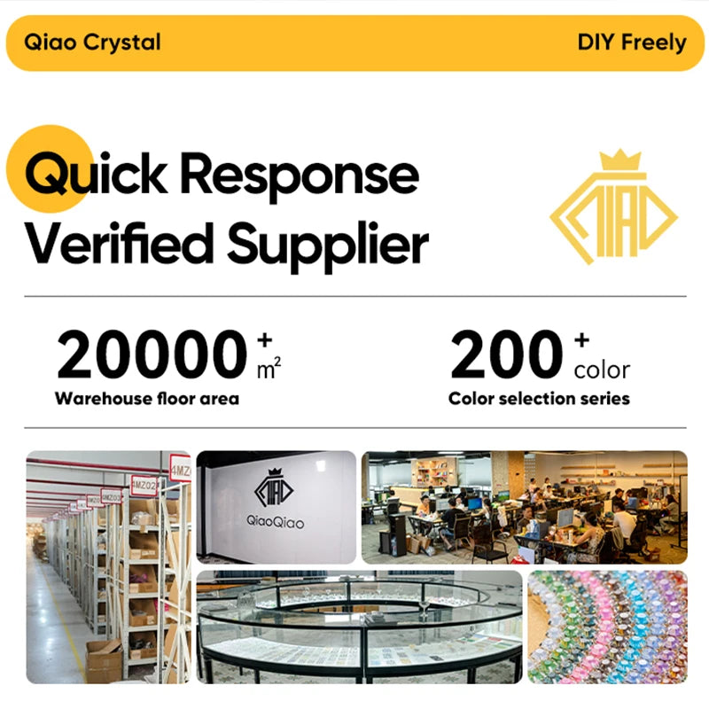 QIAO SS6-SS34 Rhinestone Crystal Bulk Pack No Hotfix Sparkle Diamond Stones for DIY Sewing Wedding Dresses Shoes Bags Wholesale