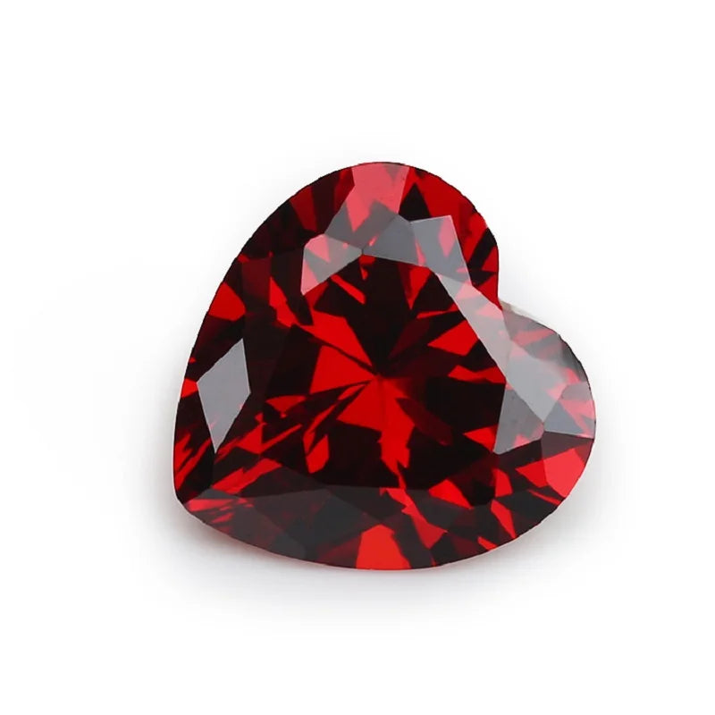 Size 3x3mm~10x10mm Heart Shape Loose Cubic Zirconia Stone 5A Zircon CZ Synthetic Gemstone For Jewelry