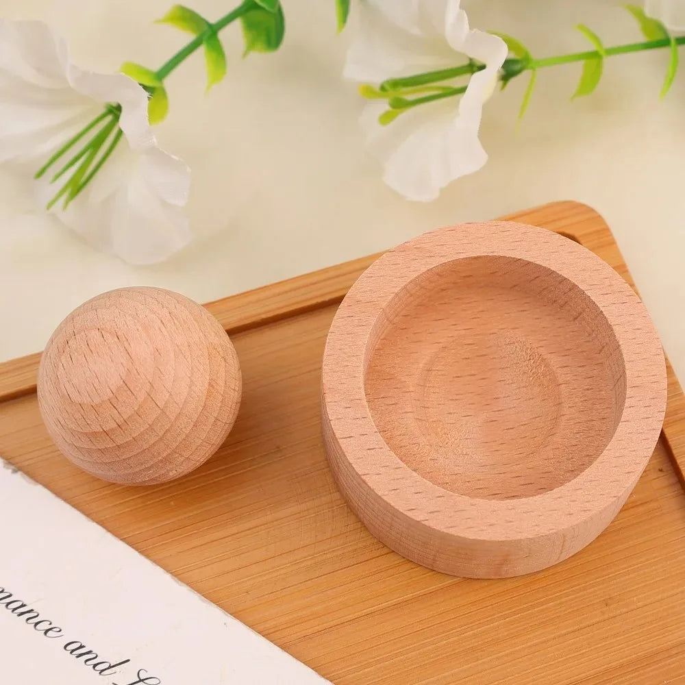 Natural Wood Essential Oil Diffuser Round Ball Aroma Fragrance Oil Aromatherapy Diffuser for Home Office Car Bedroom Living Room