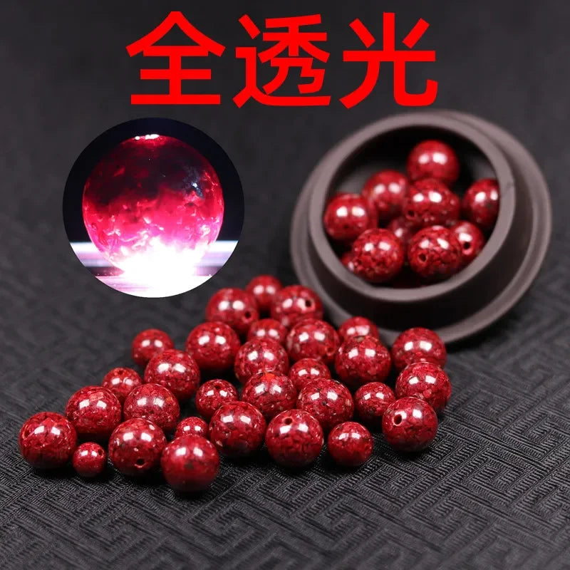 10mm Natural Cinnabar Beads 10pcs Round Gemstone DIY